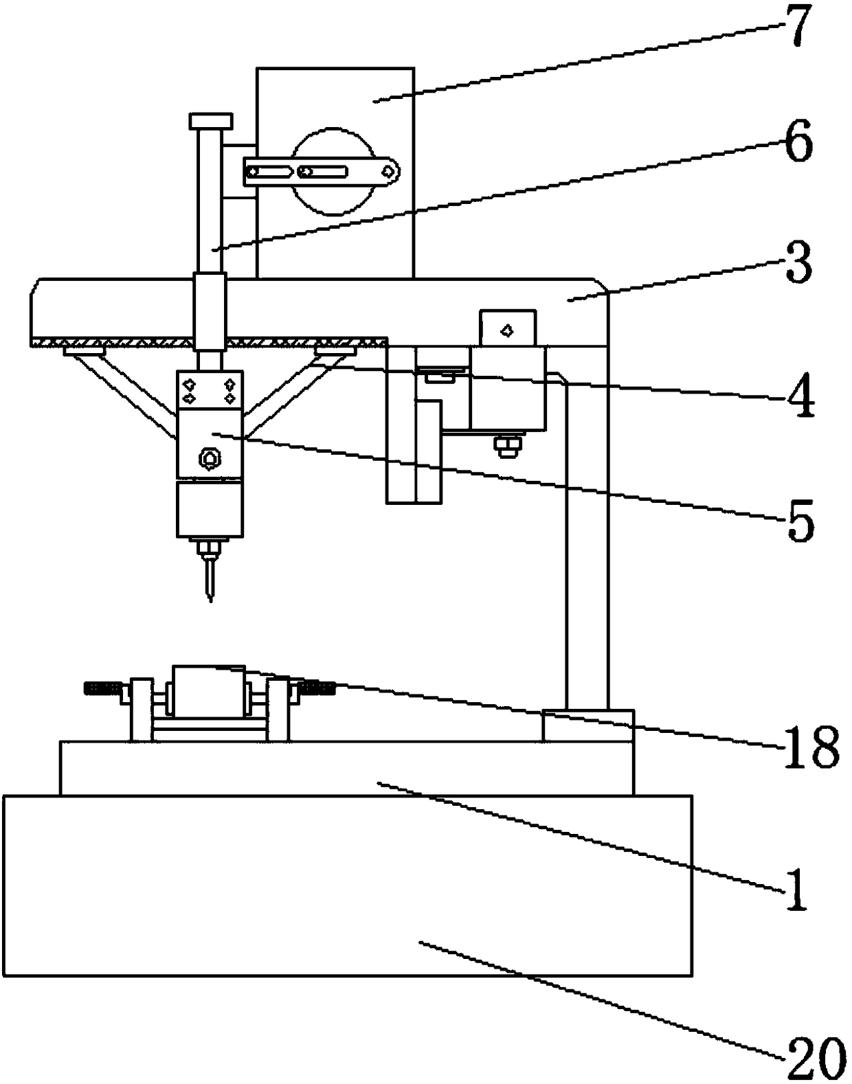 Application method of drilling machine for hardware precise part machining