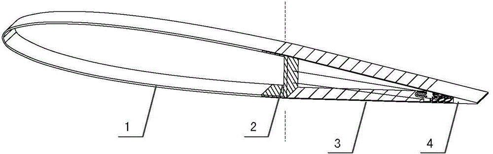 Wing with self-adaptive variable camber trailing edge
