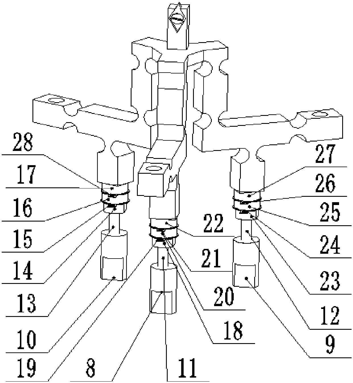 Three-dimensional ultrasonic elliptical vibration cutting device with parallel structure and trajectory generation method