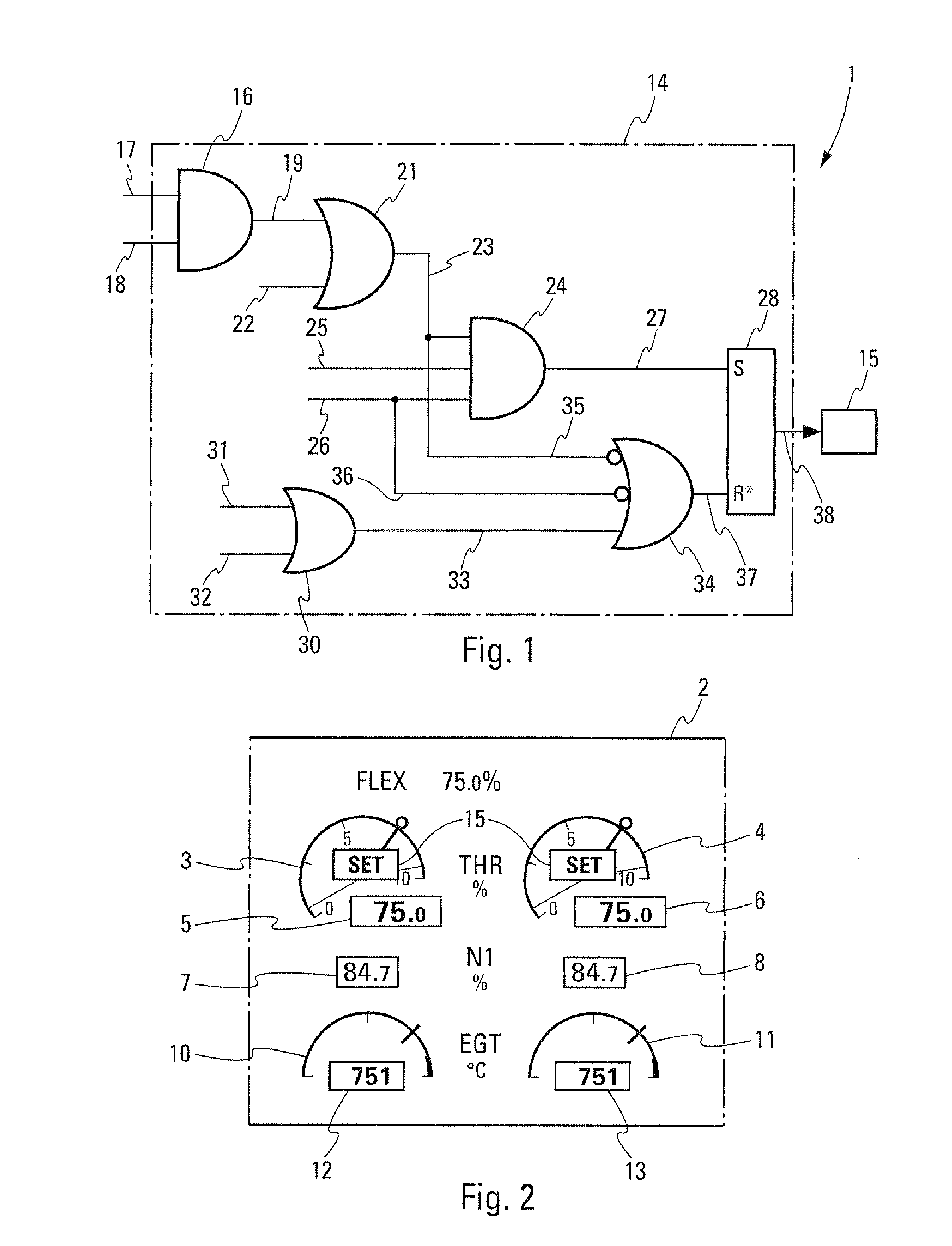 Device for confirming the engine thrust of an aircraft