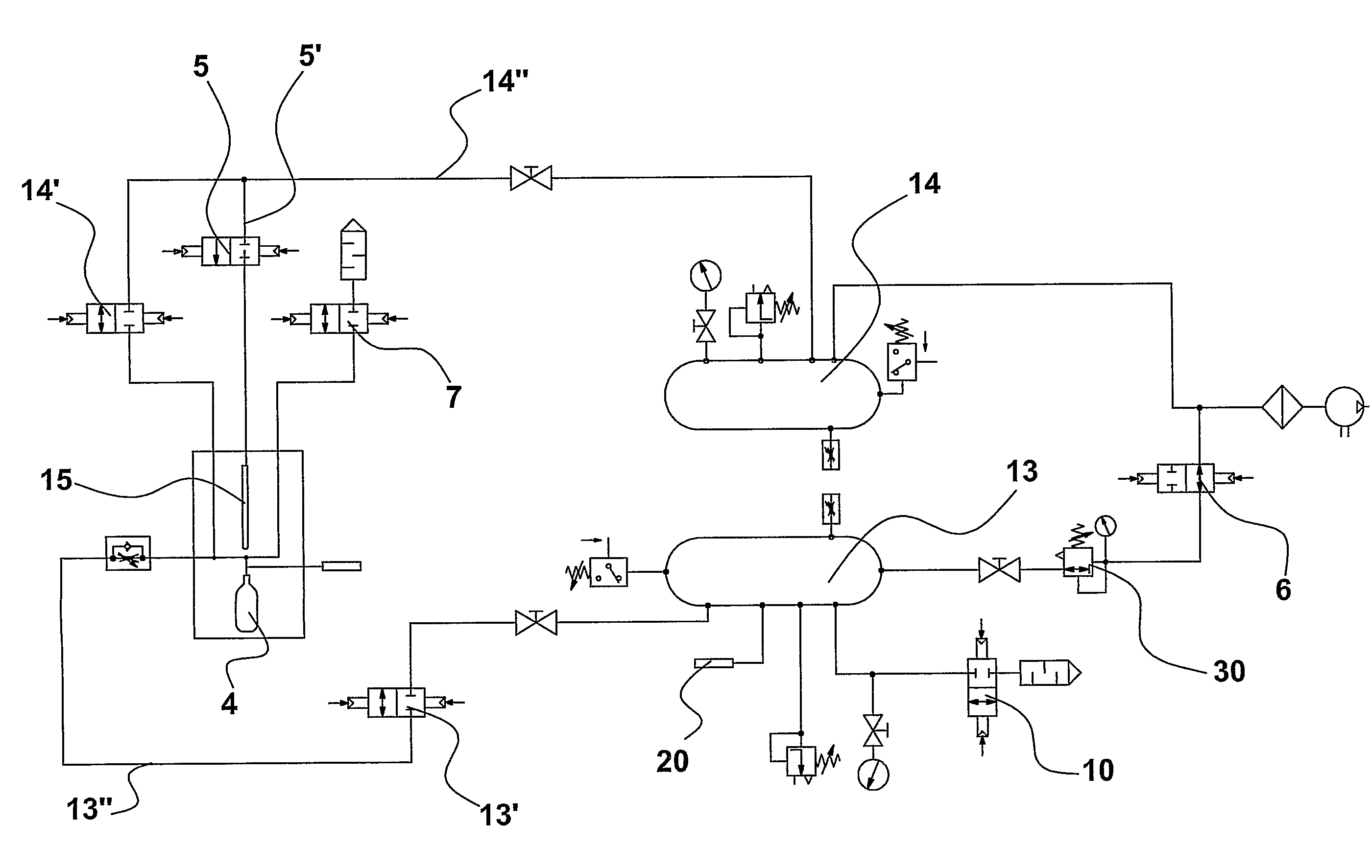 Method for recycling energy in a blow moulding machine for blow moulding containers