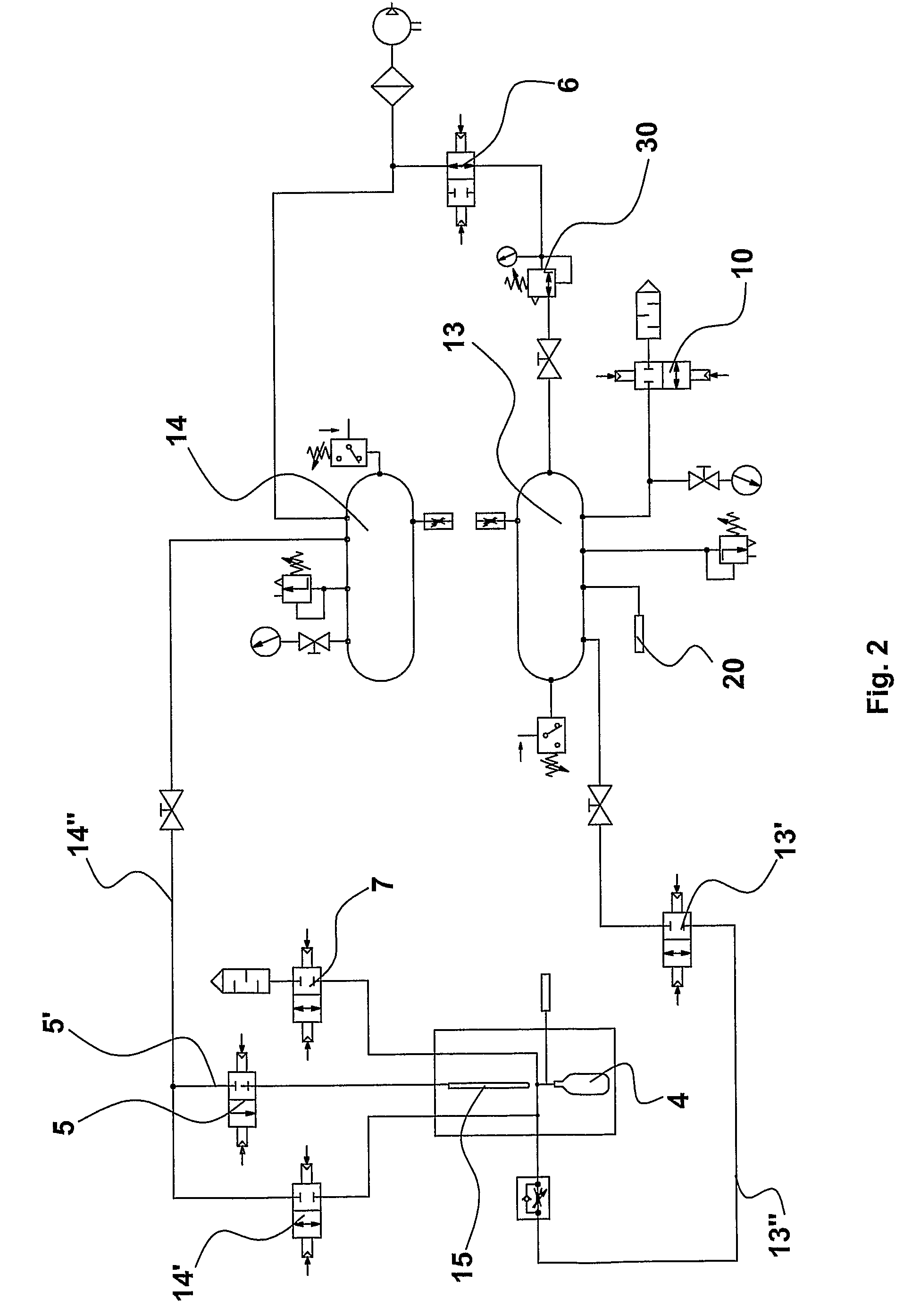 Method for recycling energy in a blow moulding machine for blow moulding containers