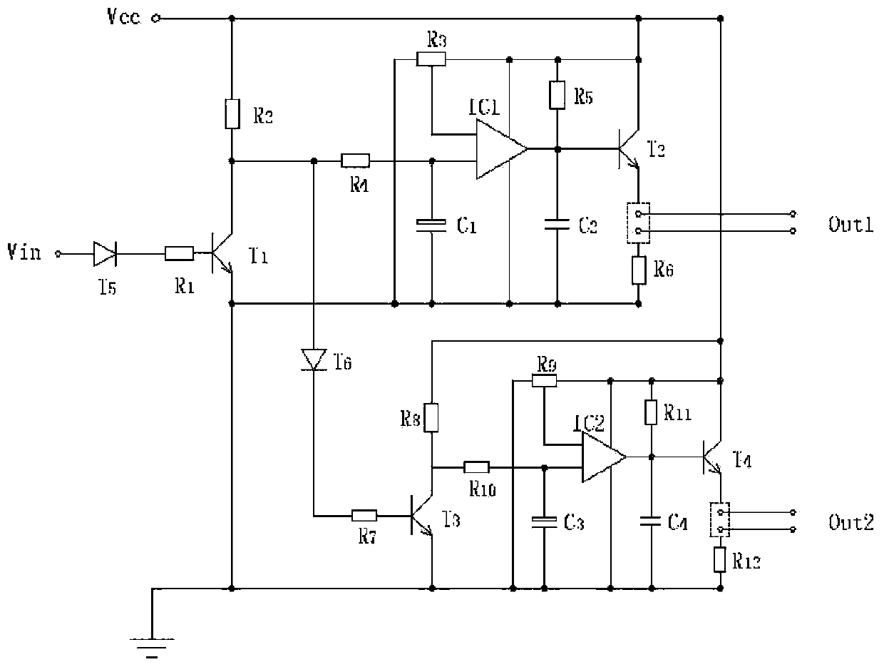 Dual power switching control circuit capable of delaying on and off