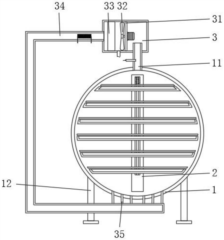 Stropharia rugoso-annulata product dewatering and drying device and drying method with moisture detection function