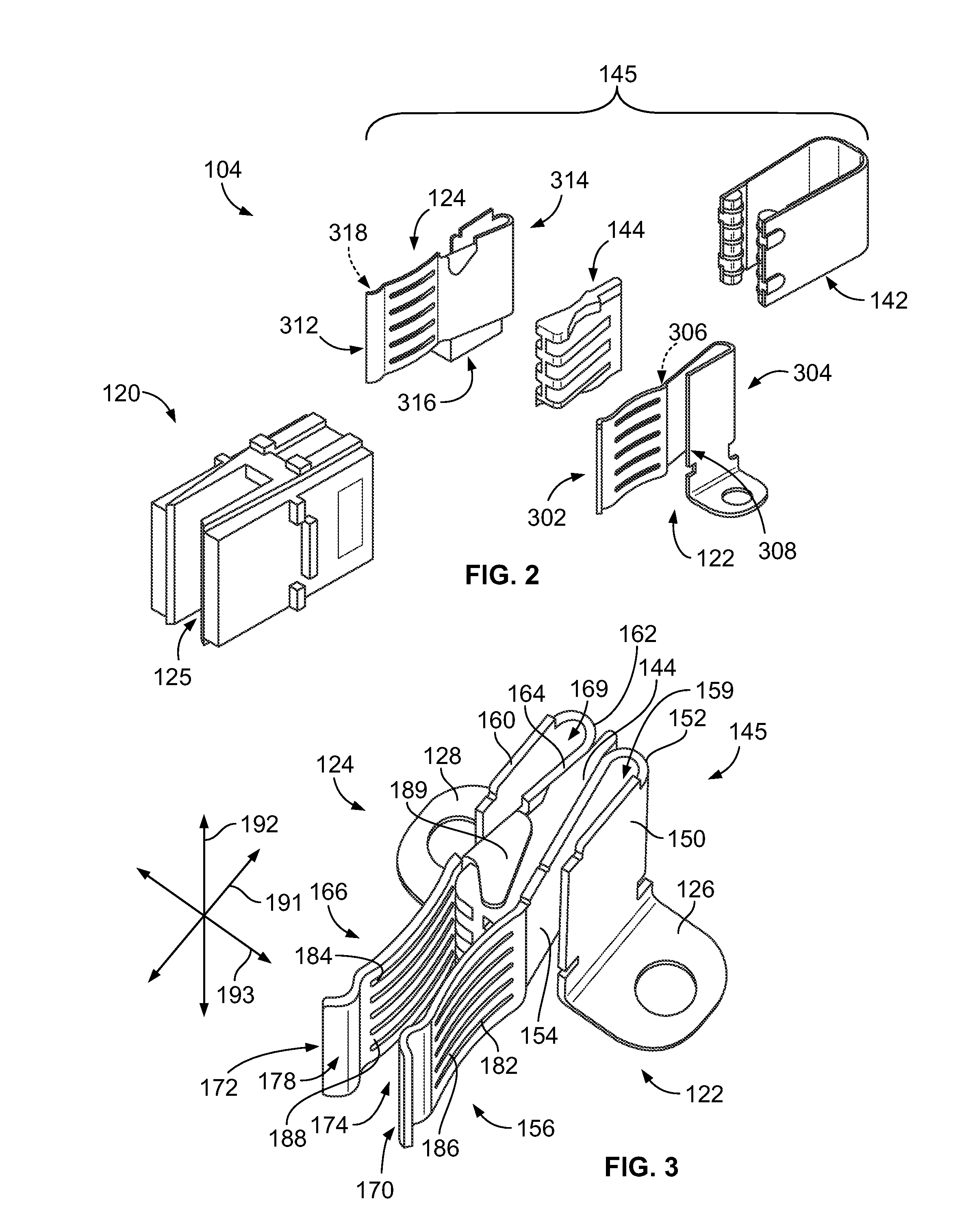 Electrical connectors having opposing electrical contacts