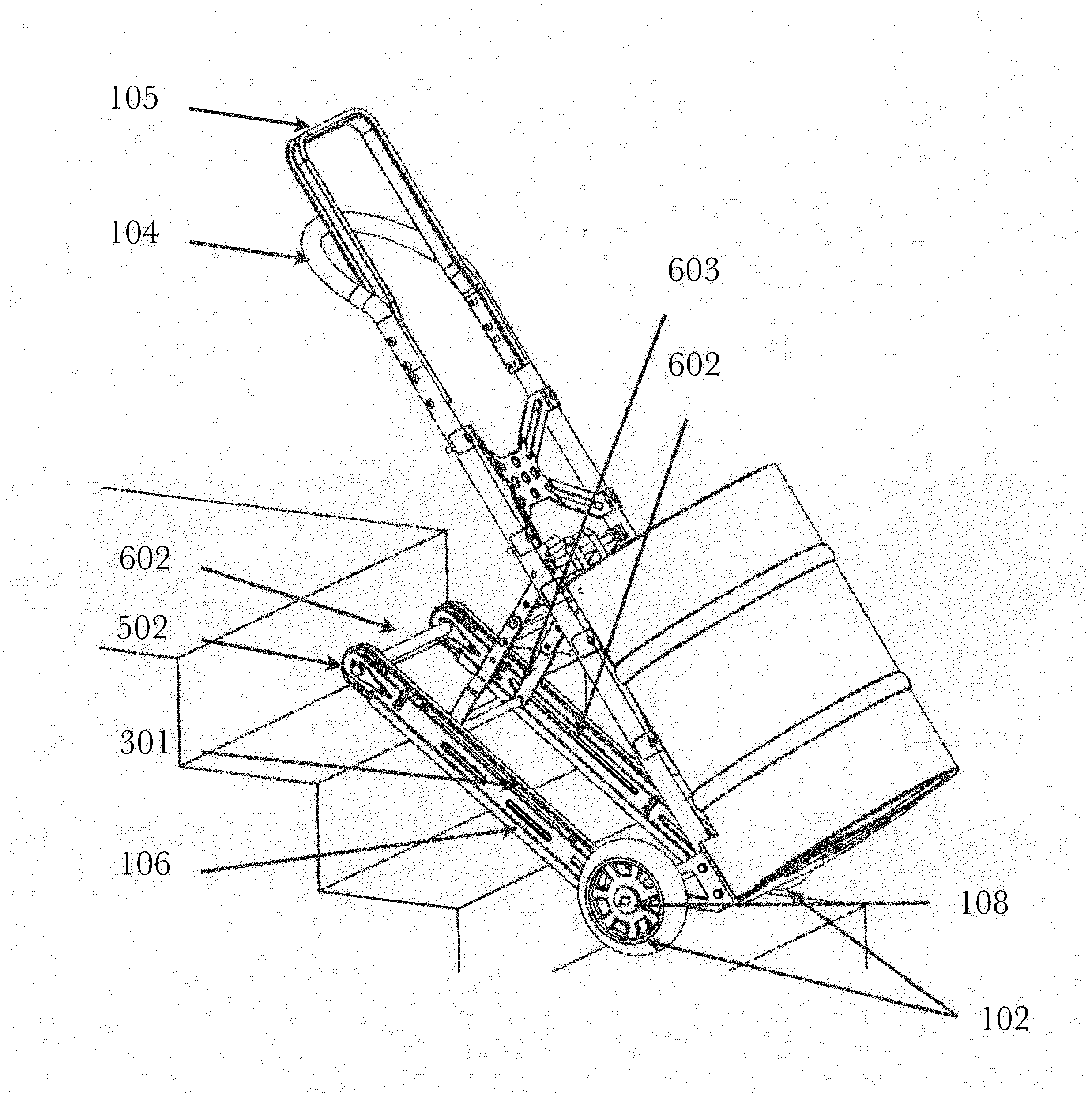 Stair traversing delivery apparatus