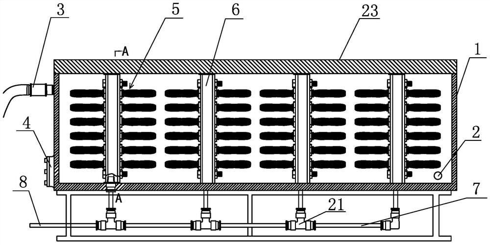 A vertical cross-flow filtration integrated device based on hollow fiber membrane