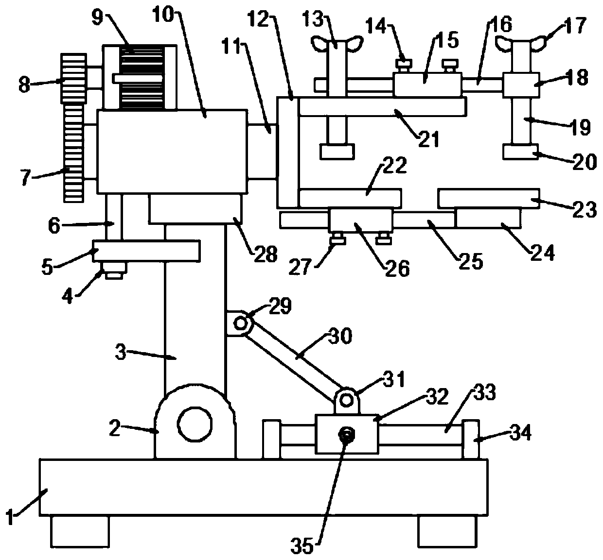 Clamping device for car body plate processing of car