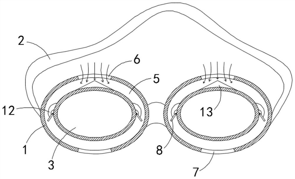 A kind of anti-fog swimming goggles