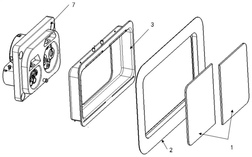 Split type charging port box for electric automobile