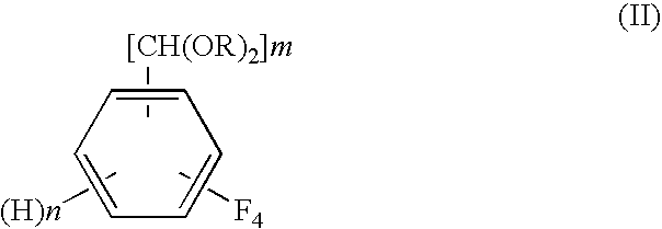 Process for preparing tetrafluorobenzene carbaldehyde alkyl acetal