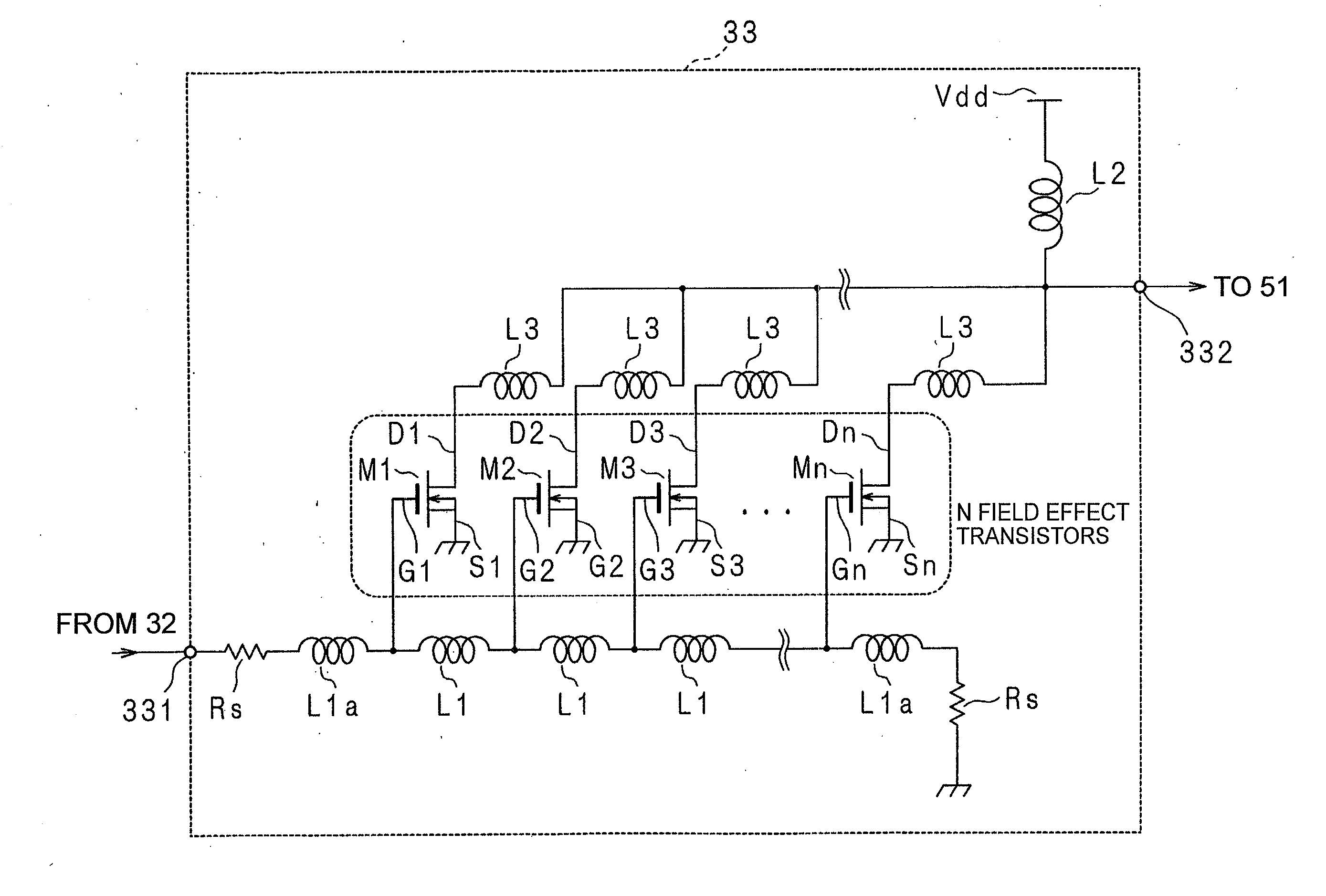 Switching circuit and envelope signal amplifier