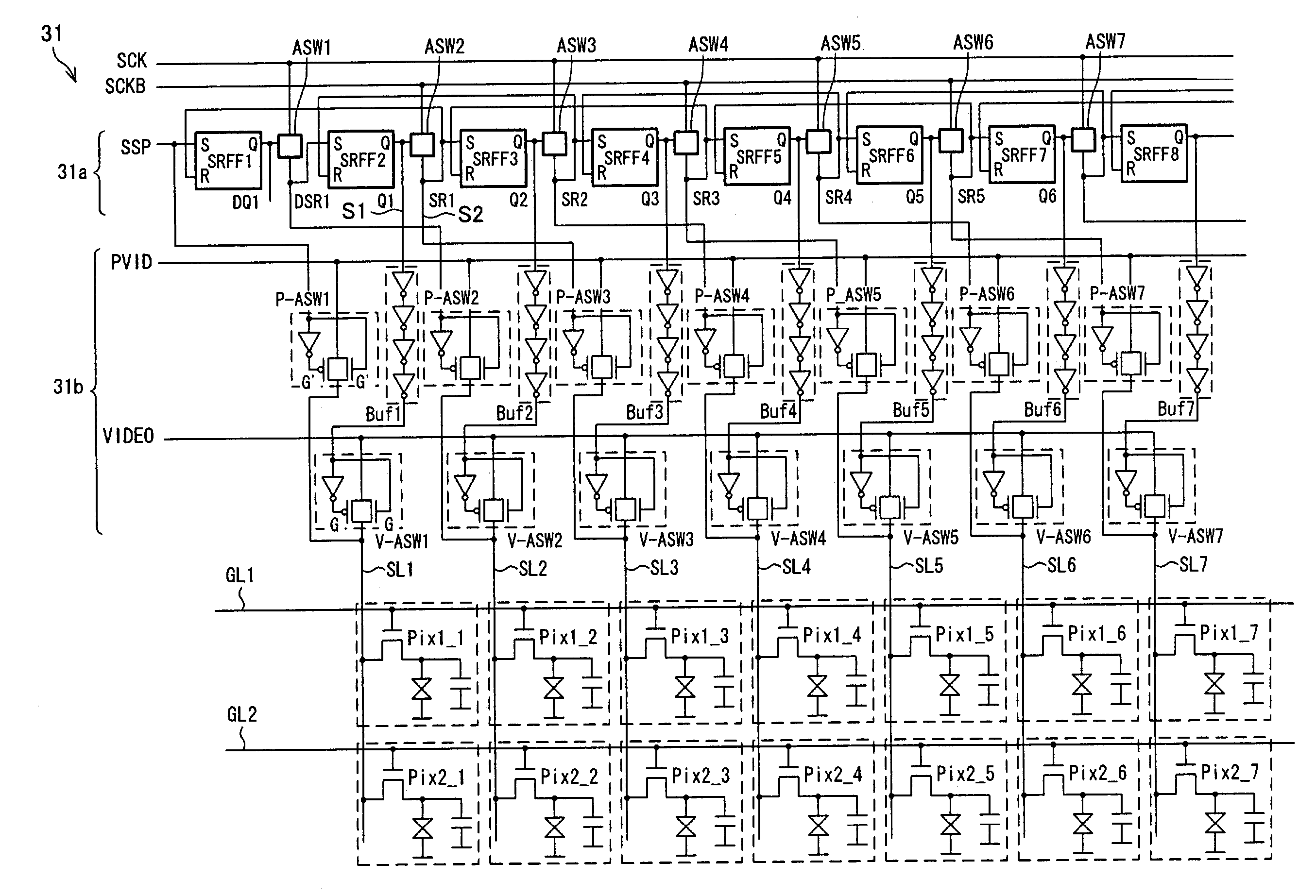 Driver circuit and shift register of display device and display device