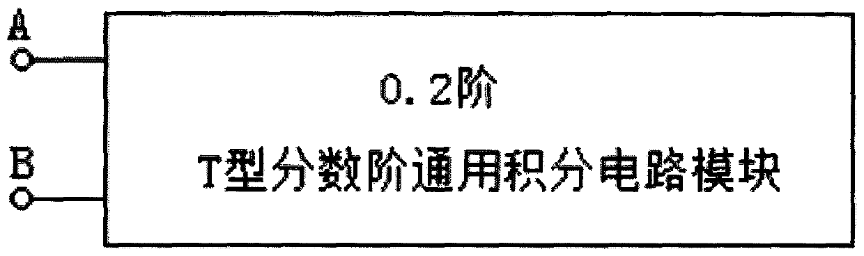 0.2-order T-type fractional order integral circuit module