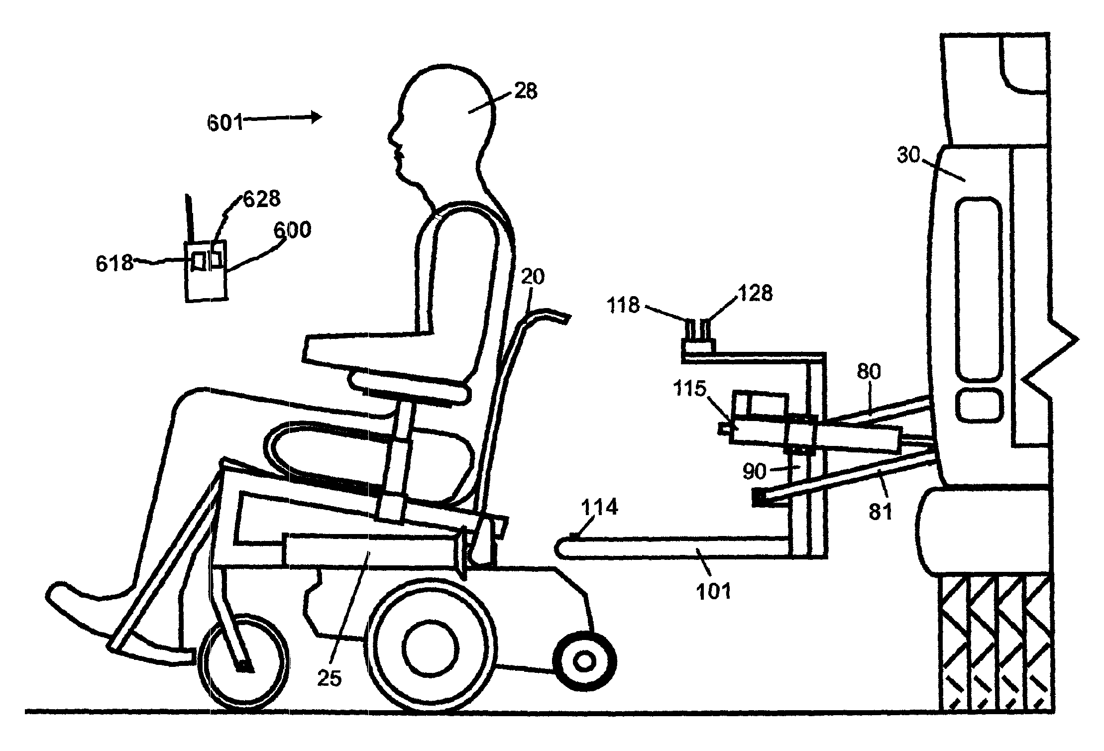 Vehicle driver wheelchair lift