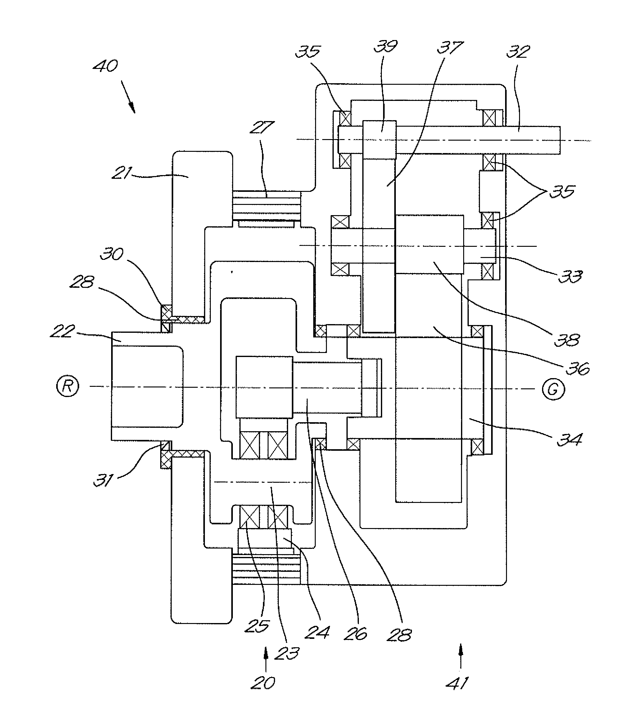 Planetary gear unit for a gearbox for a wind turbine