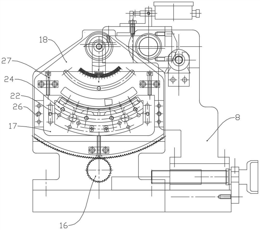 Inner cambered surface arc-shaped groove machining and detecting equipment