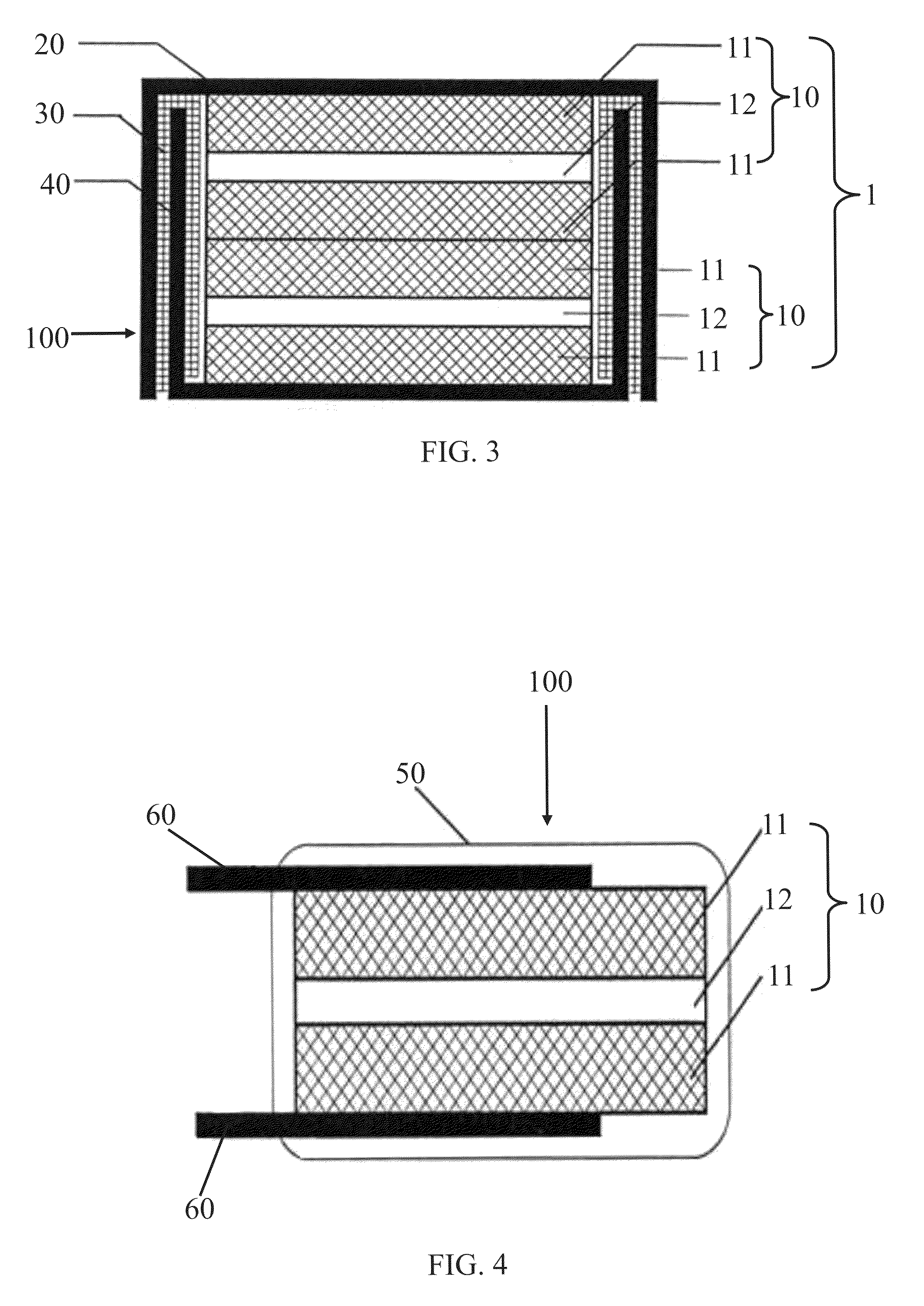 Packaging structures of an energy storage device