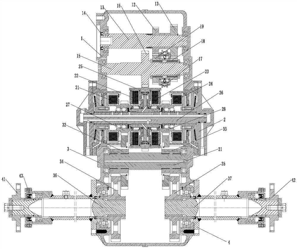 Gearbox of tracked carrier for agriculture and forestry