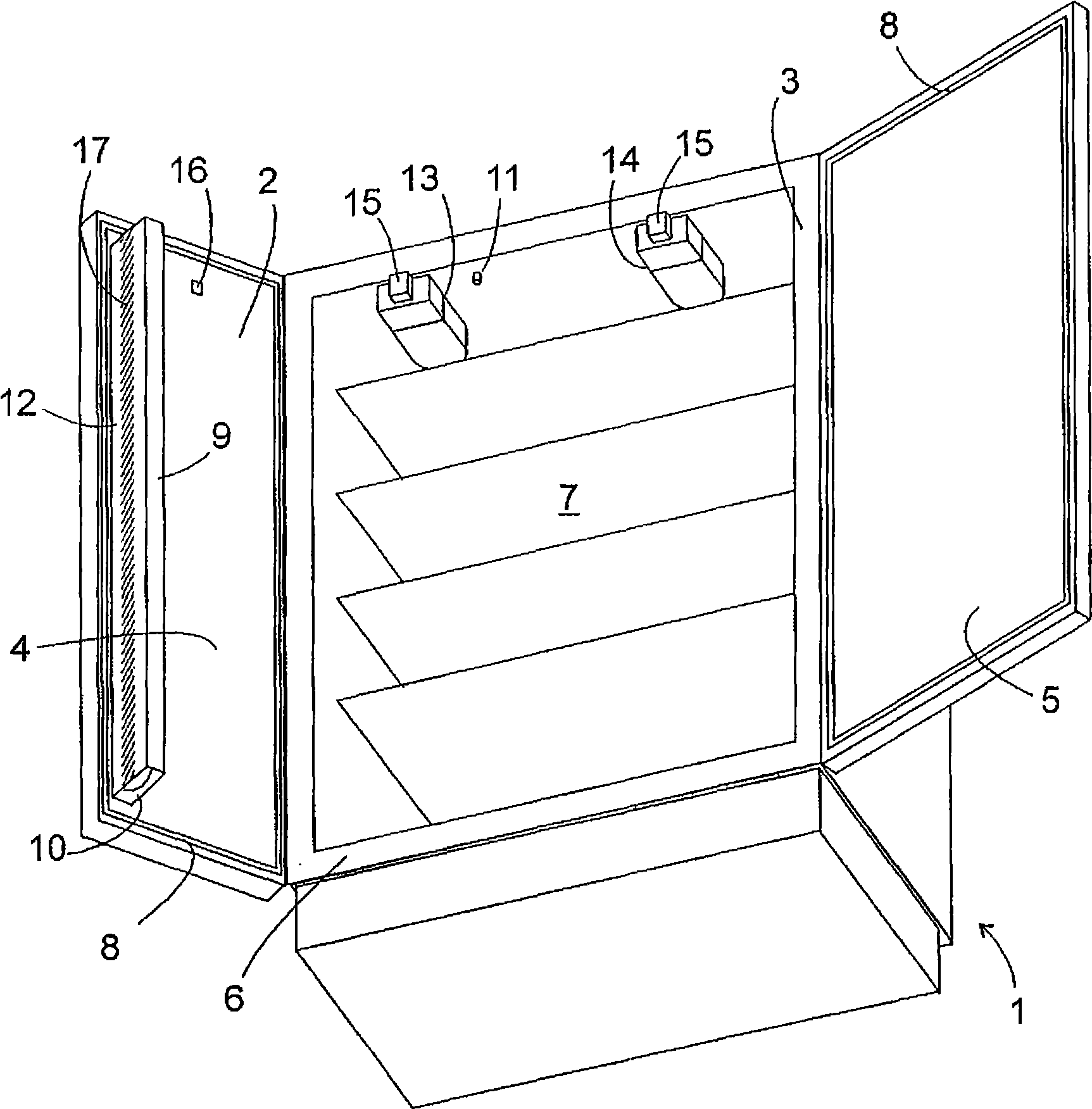 Multi-door refrigerator comprising a heatable door bar