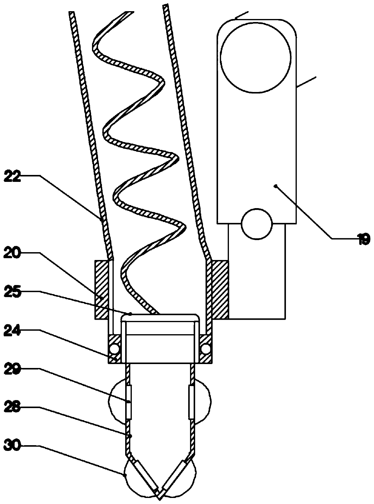 Position adjustable dredging device
