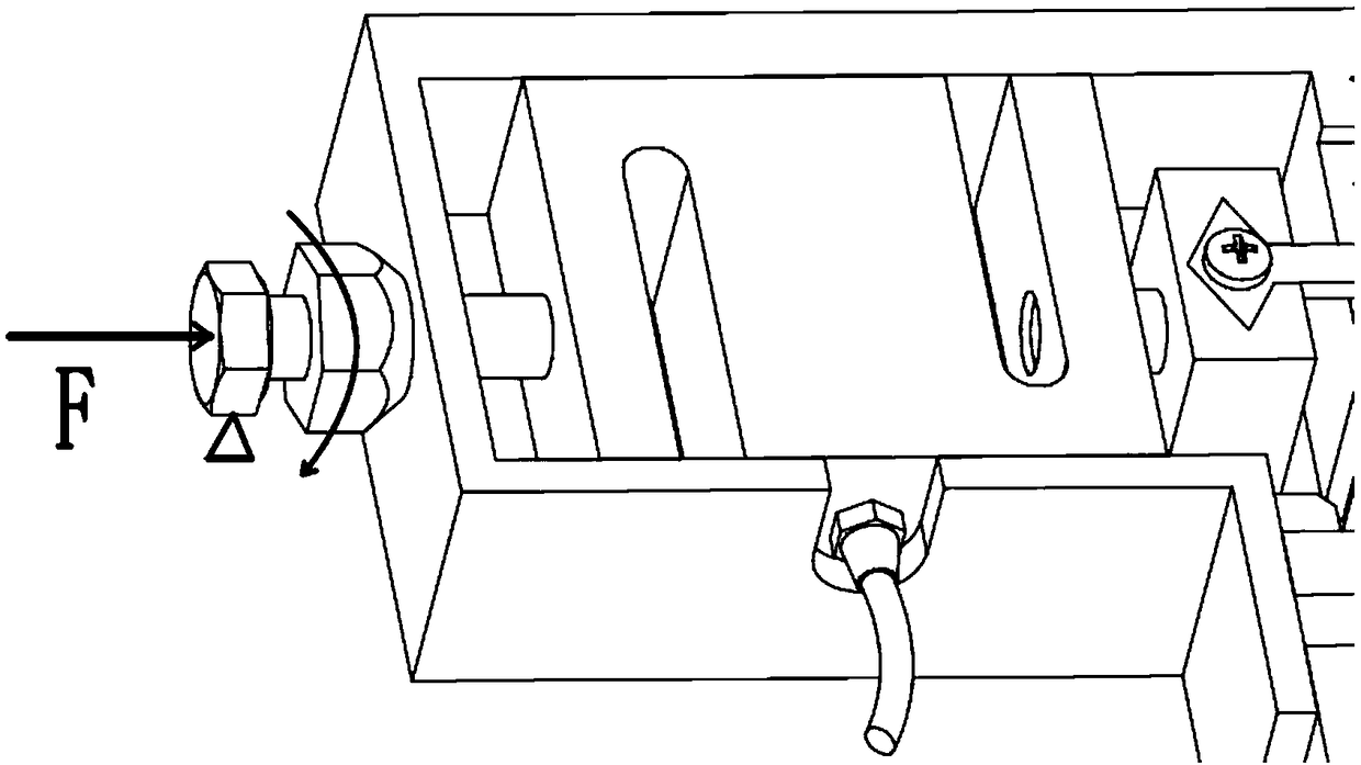 Leading-in device for planar random residual stress