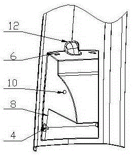 A rotation matching structure between the central control box and the cup holder of an automobile