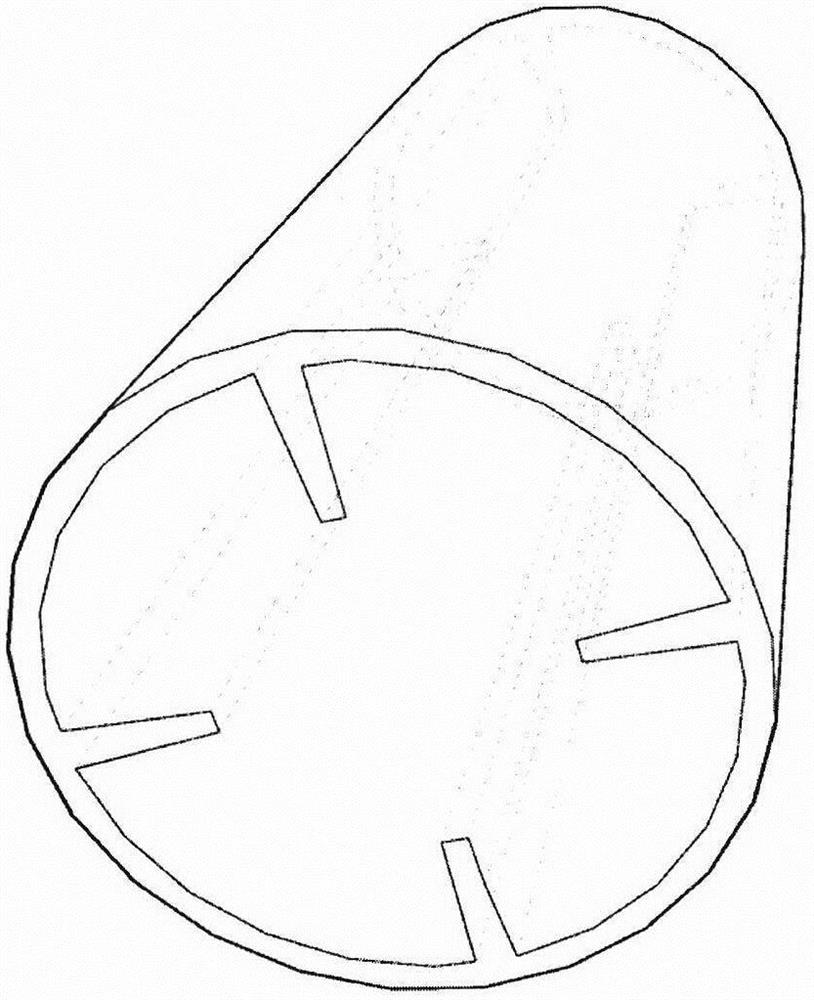 FRP biomass composite component with circular exterior and square interior and manufacturing method