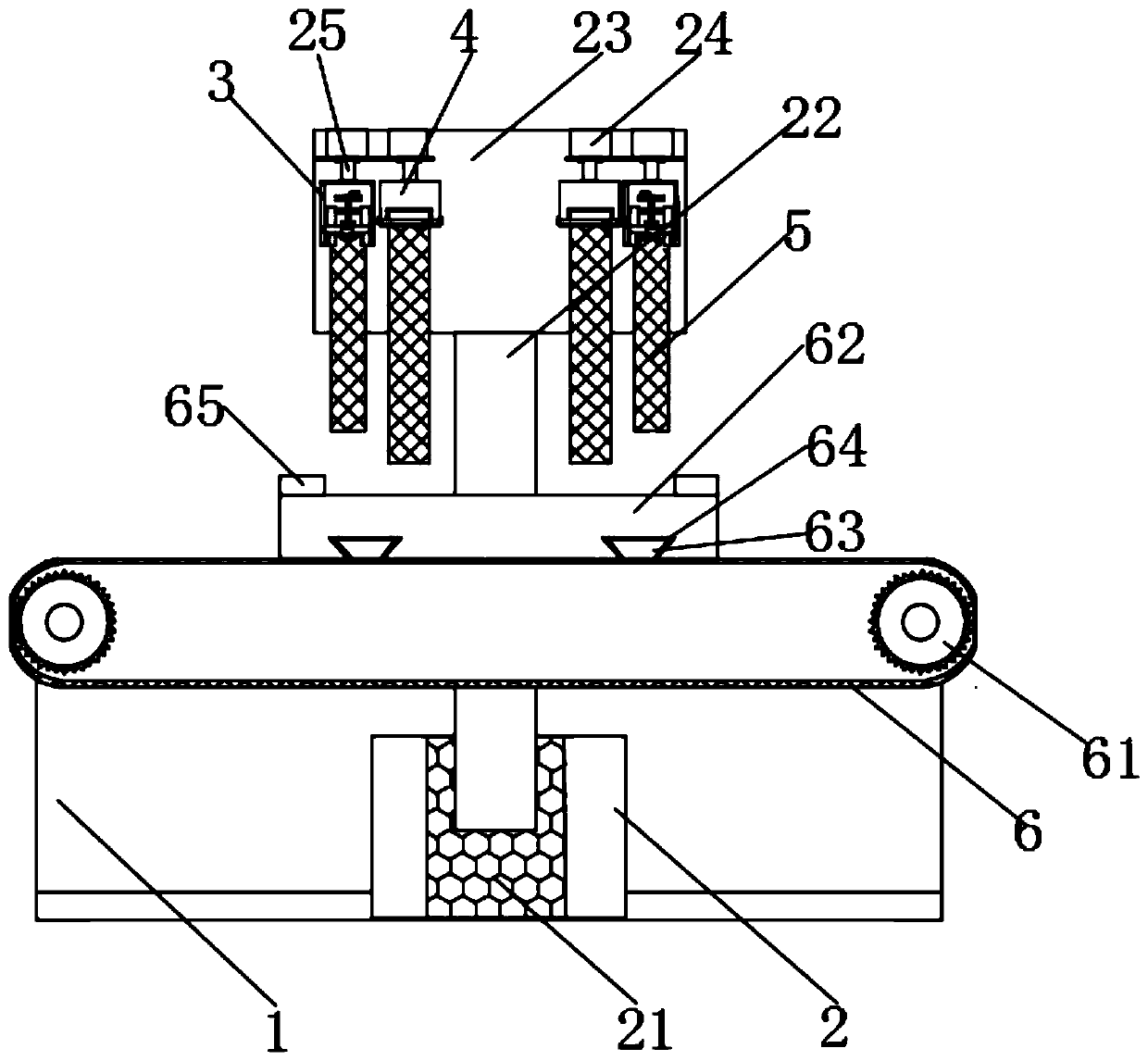 Desktop drilling and tapping machine for hinged plate processing in civil air defense engineering