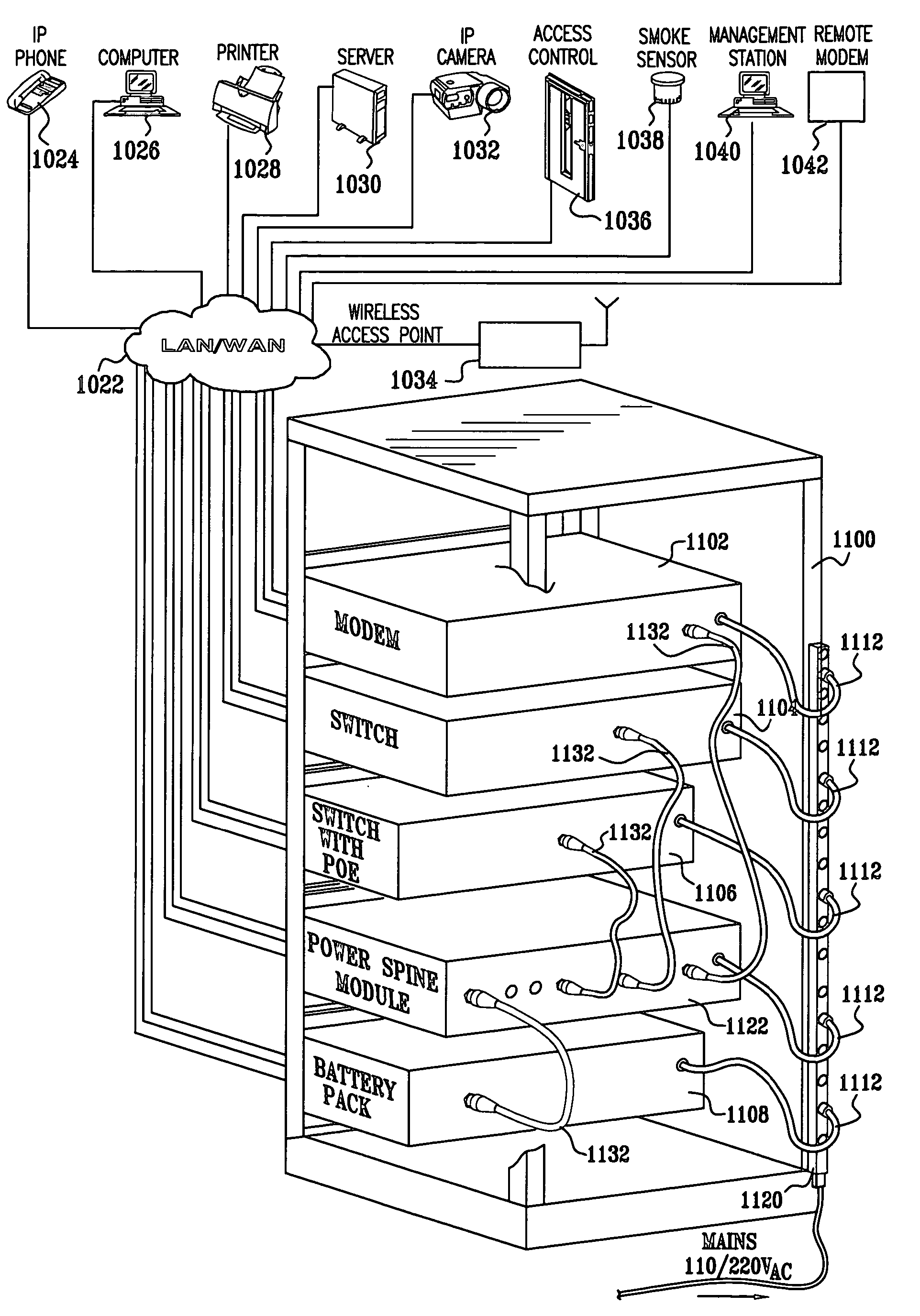 Direct current power pooling for an ethernet network