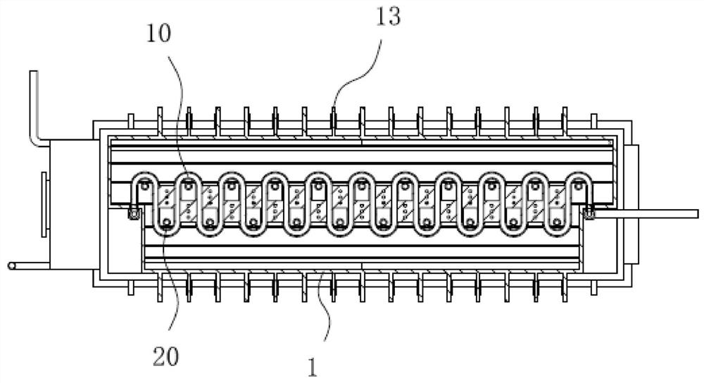 A vertical water cooling device