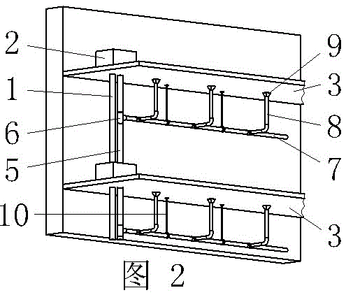 Drainage method and device for floor water during construction of super high-rise buildings