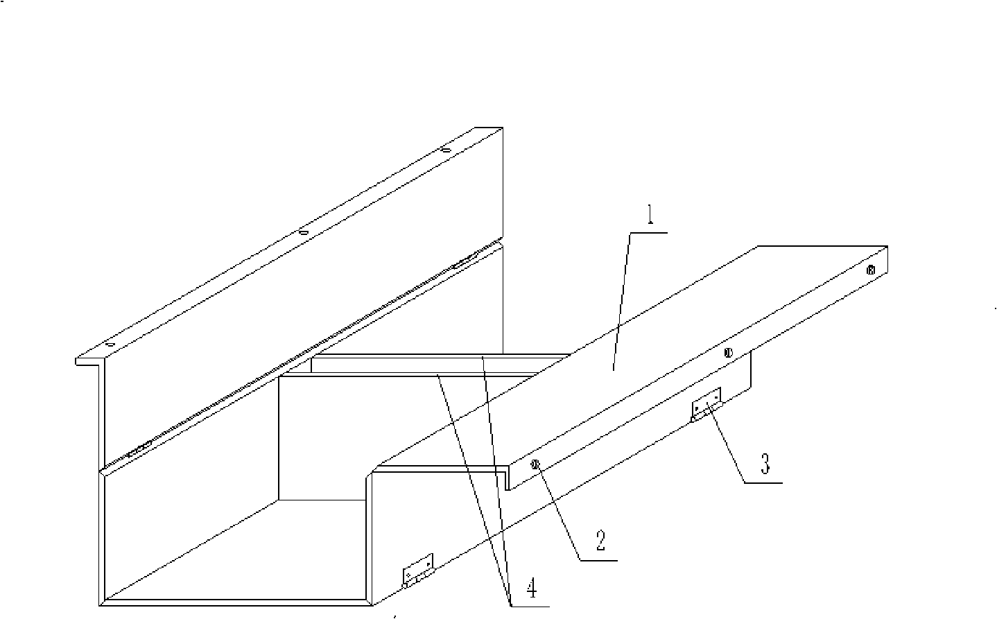 Mold for molding hollow thin wall component for filling concrete