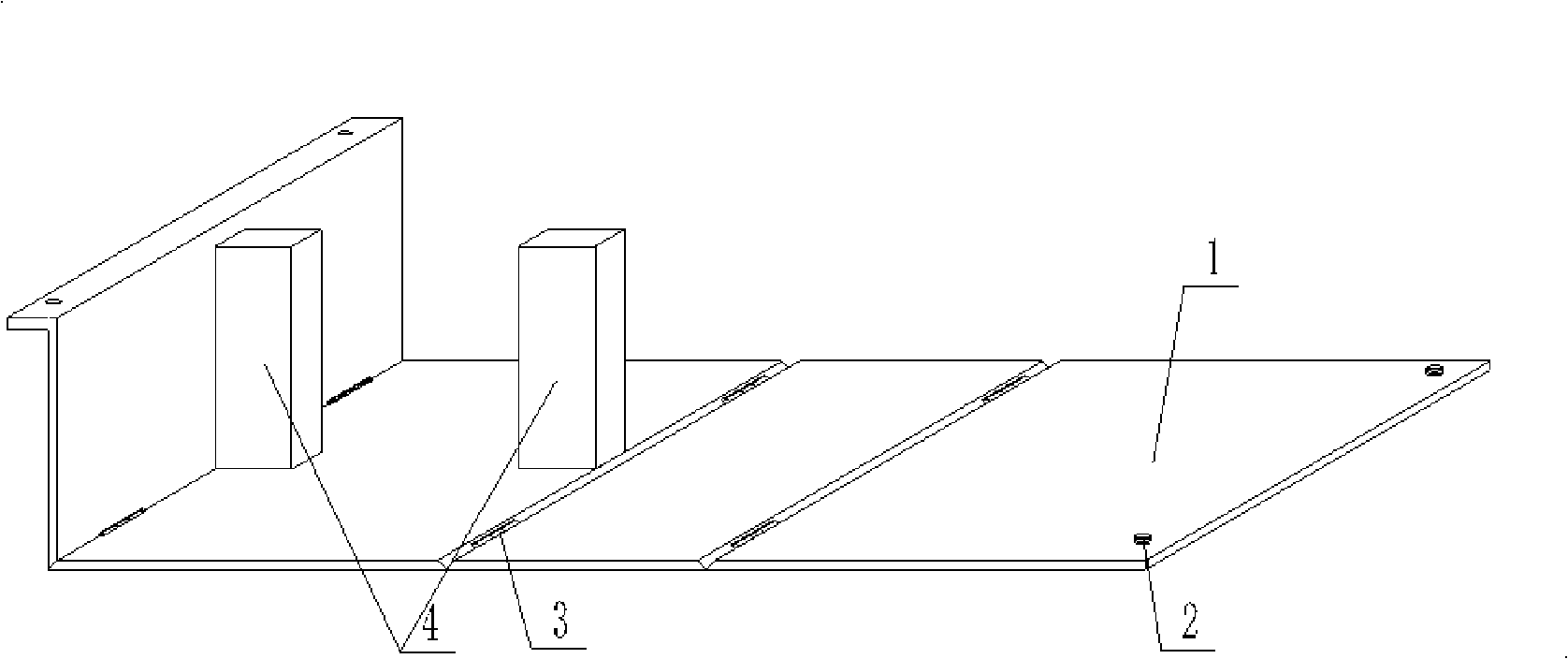 Mold for molding hollow thin wall component for filling concrete