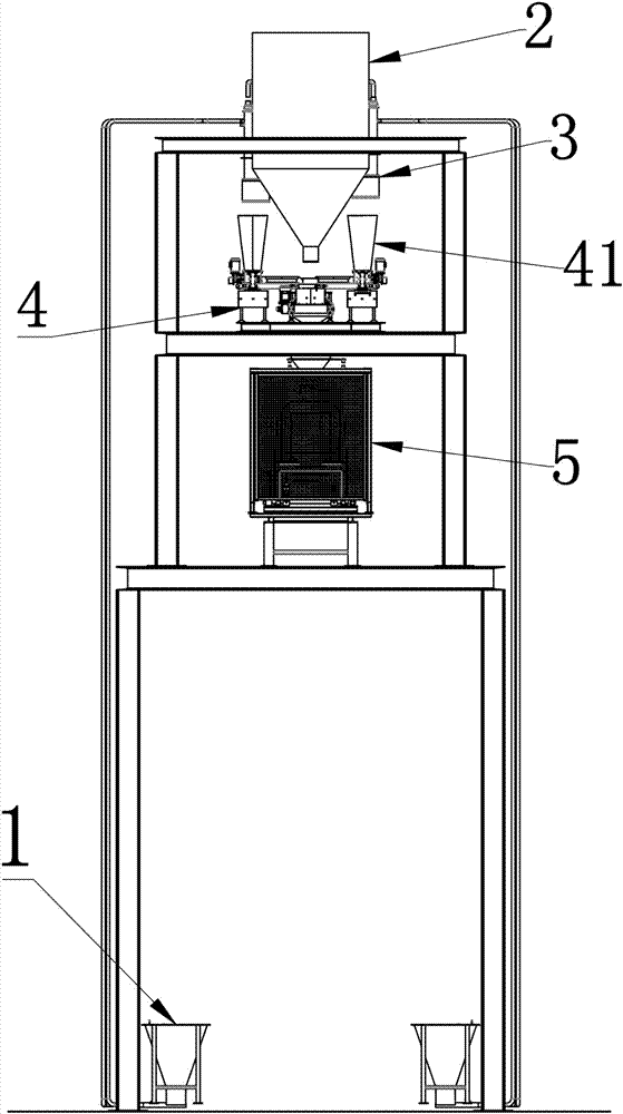 Ceramic powder material dry-process color-blending system and operation method of same