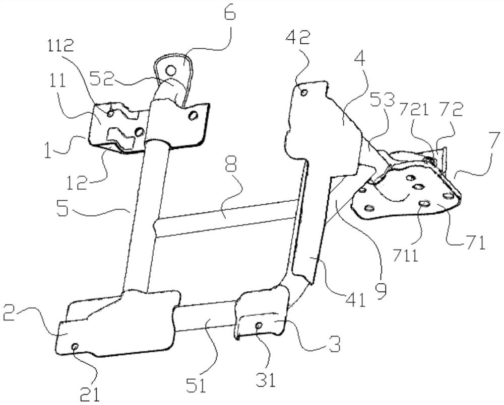 A peu mounting bracket assembly for a hybrid vehicle