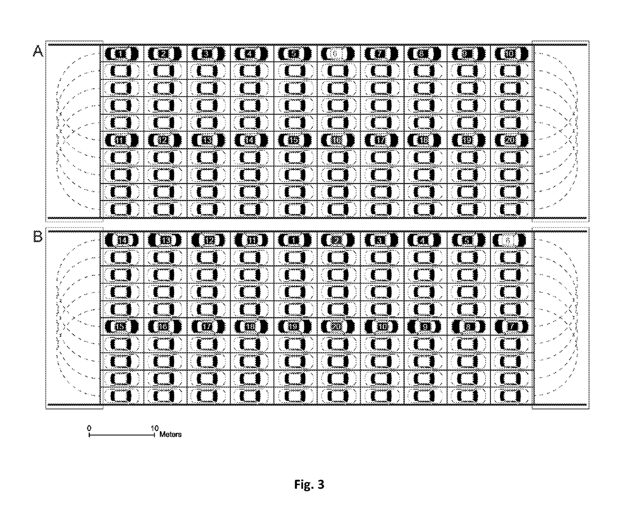 Device and method for self-automated parking lot for autonomous vehicles based on vehicular networking