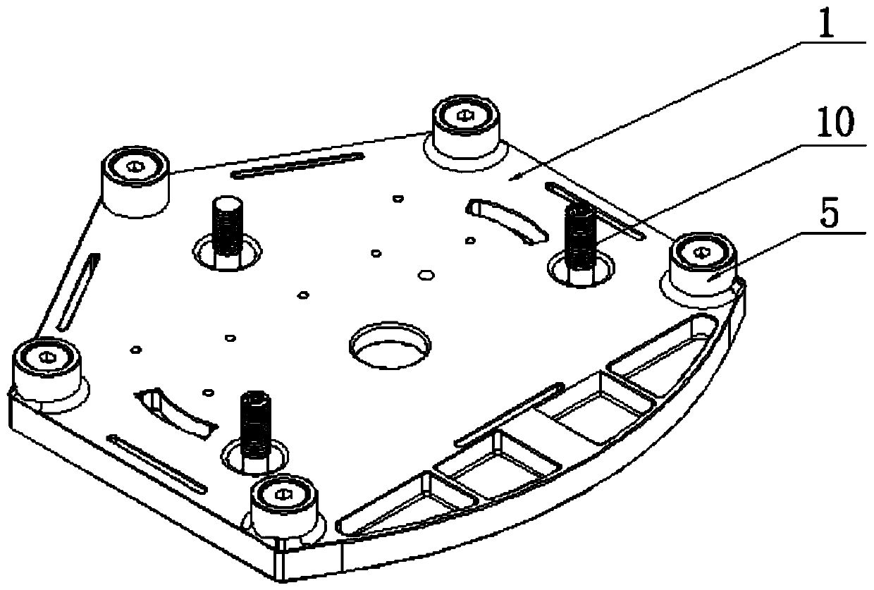 Mounting structure of bottom component of foggy weather highway traffic safety induction device