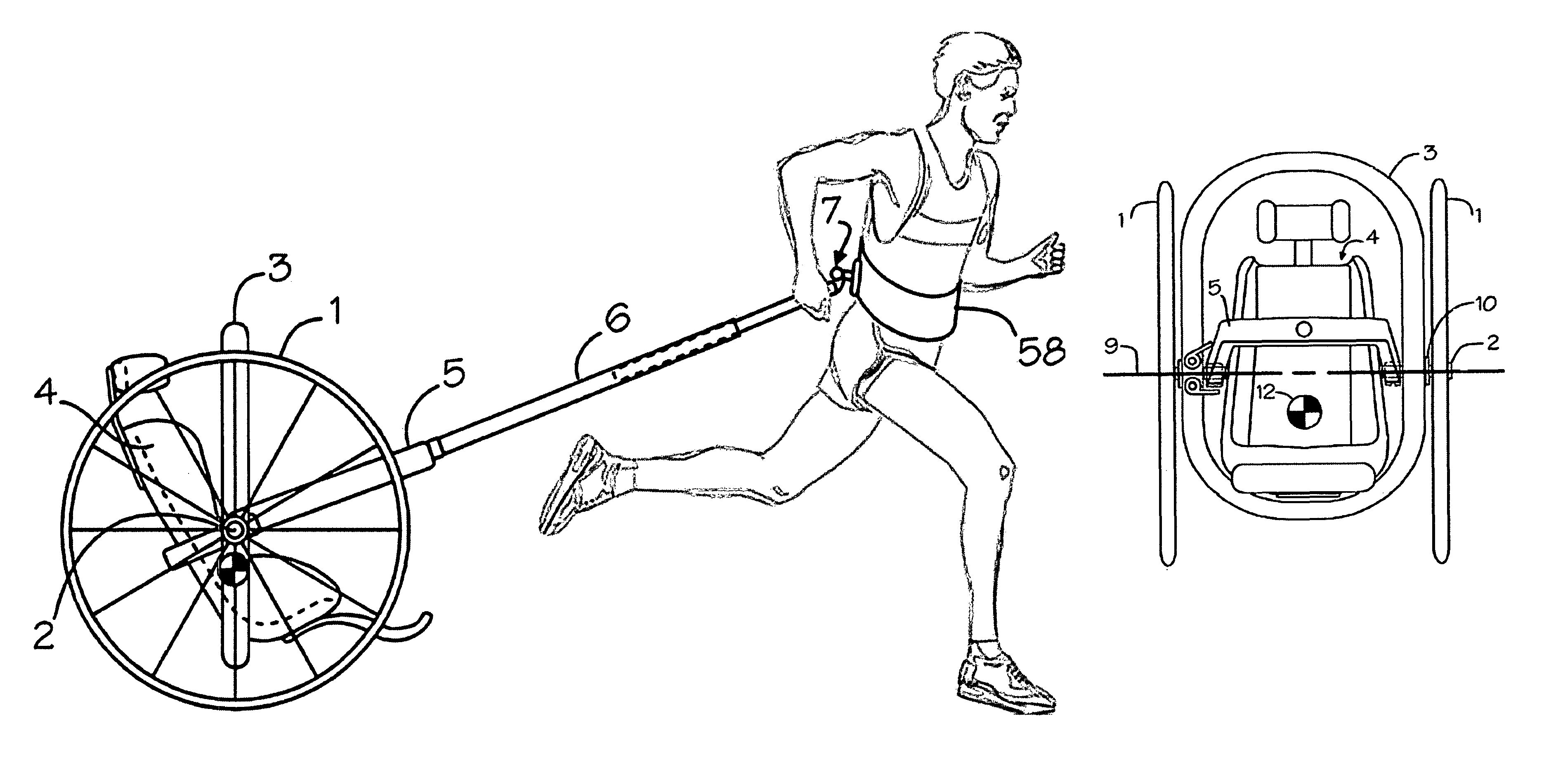 Tow type running stroller