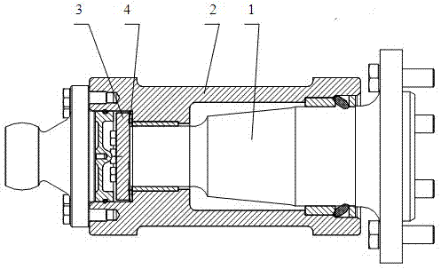 Connecting structure of bulldozer pivot and bogie frame as well as bulldozer