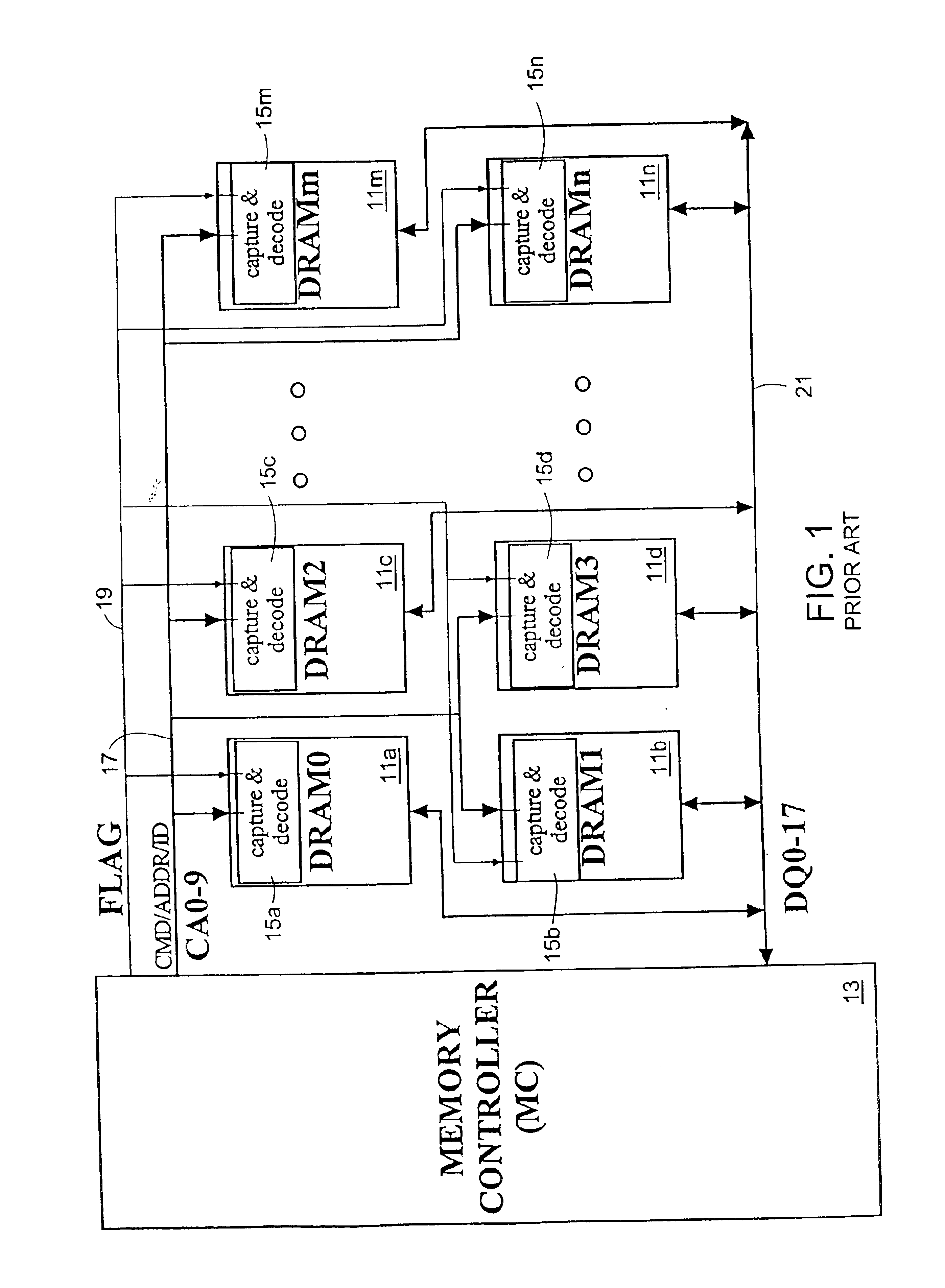 Method for selecting one or a bank of memory devices