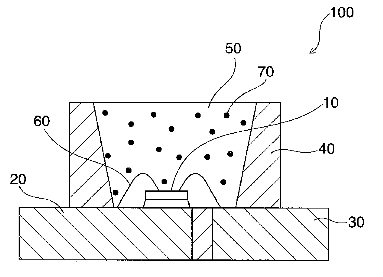 Light-emitting device, method for manufacturing same, molded body and sealing member
