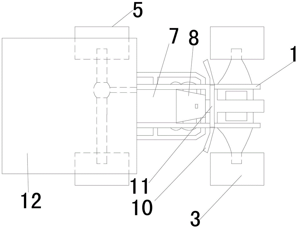 A light and simplified wheeled transporter suitable for mountain orchards