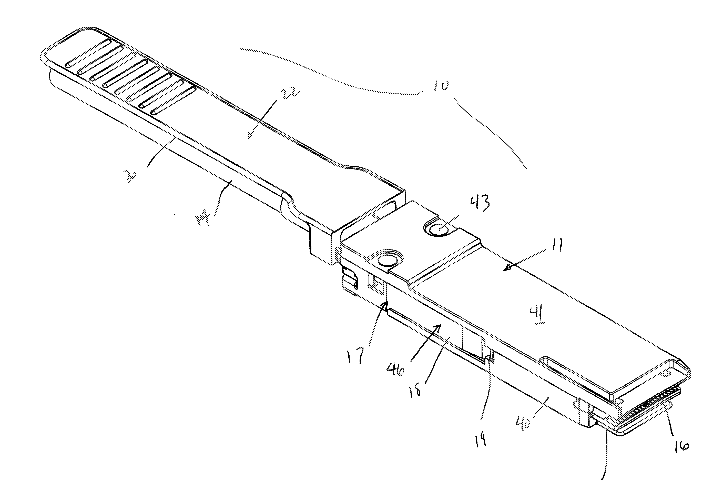 Connector latch actuator with improved torsional resistance