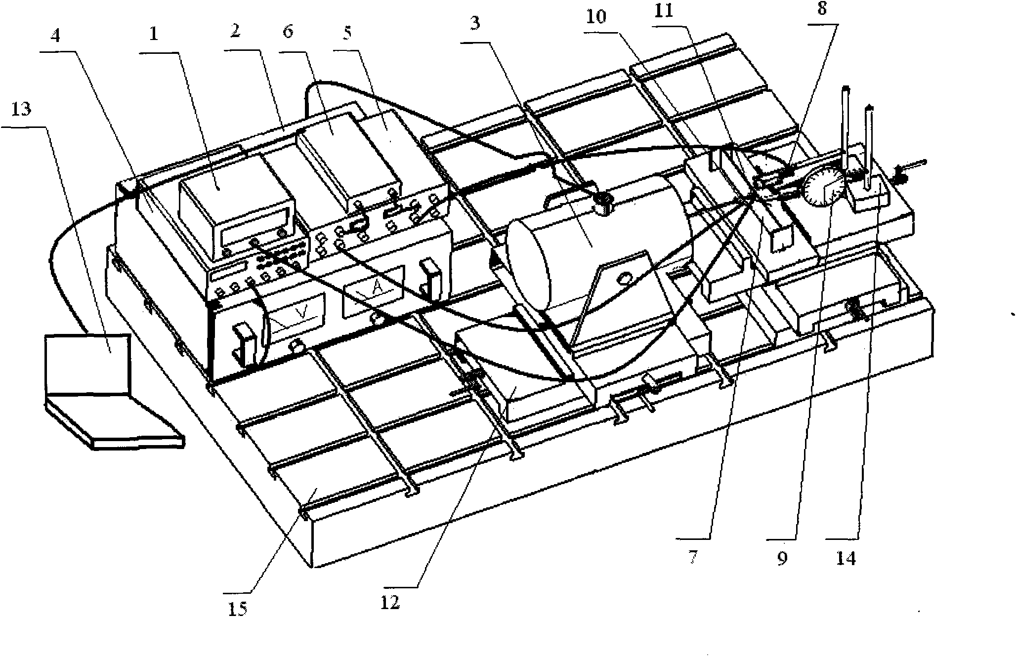 Measure apparatus of machining deformation and dynamic response for thin-wall part of aircraft