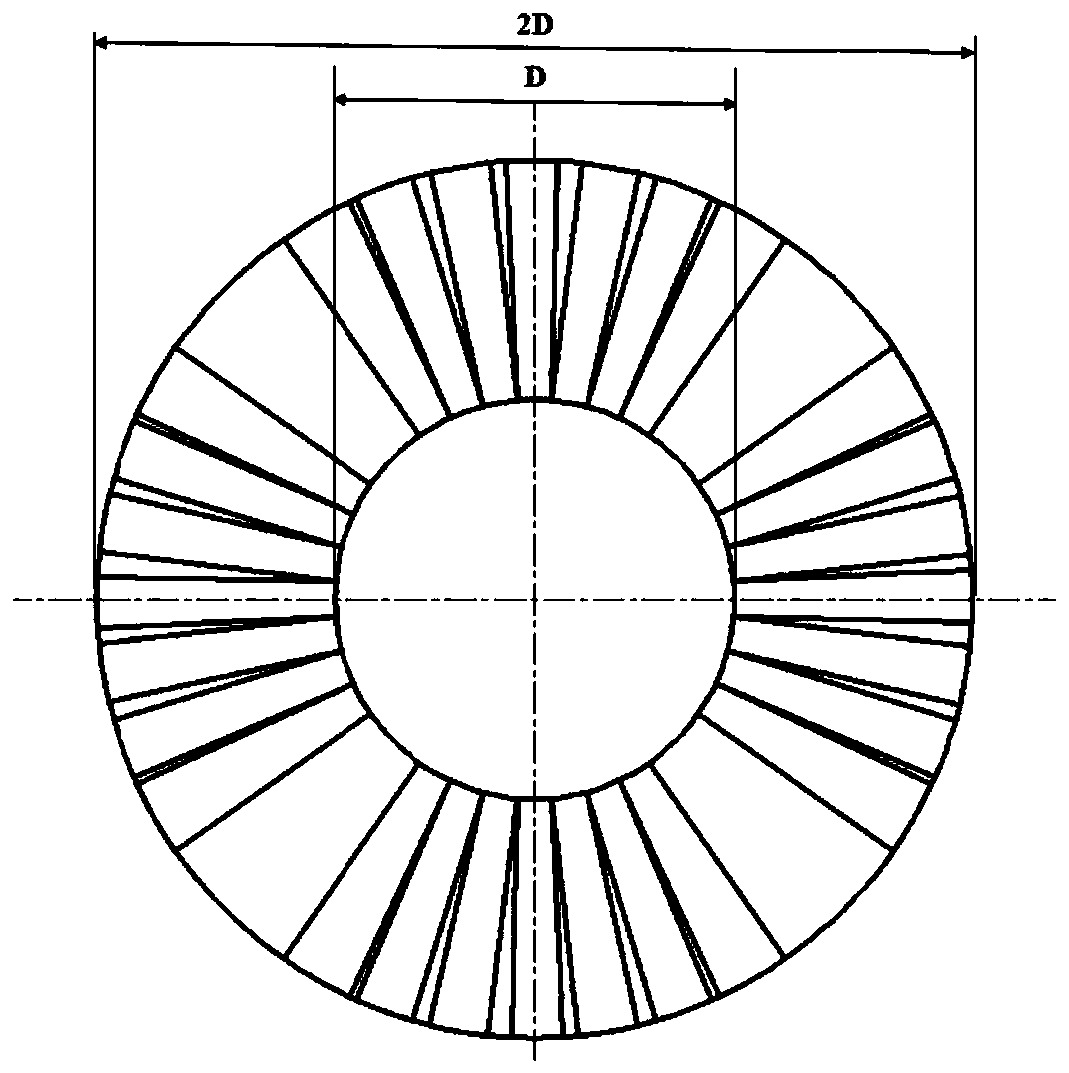 Low-Re (Reynolds)-number efficient air supply device for corridor