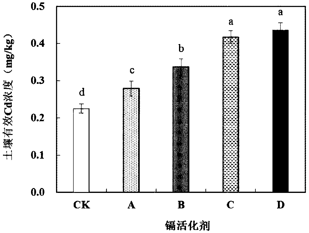 Cadmium activating agent for improving remediation efficiency of cadmium-contaminated soil in solar greenhouse and application thereof