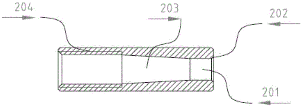 Towed line array head-rope mini-type connecting structure