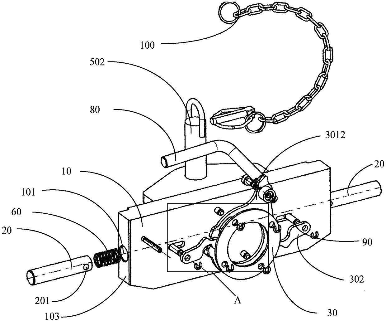 Novel drawing and hanging mechanism for tractor and tractor with mechanism