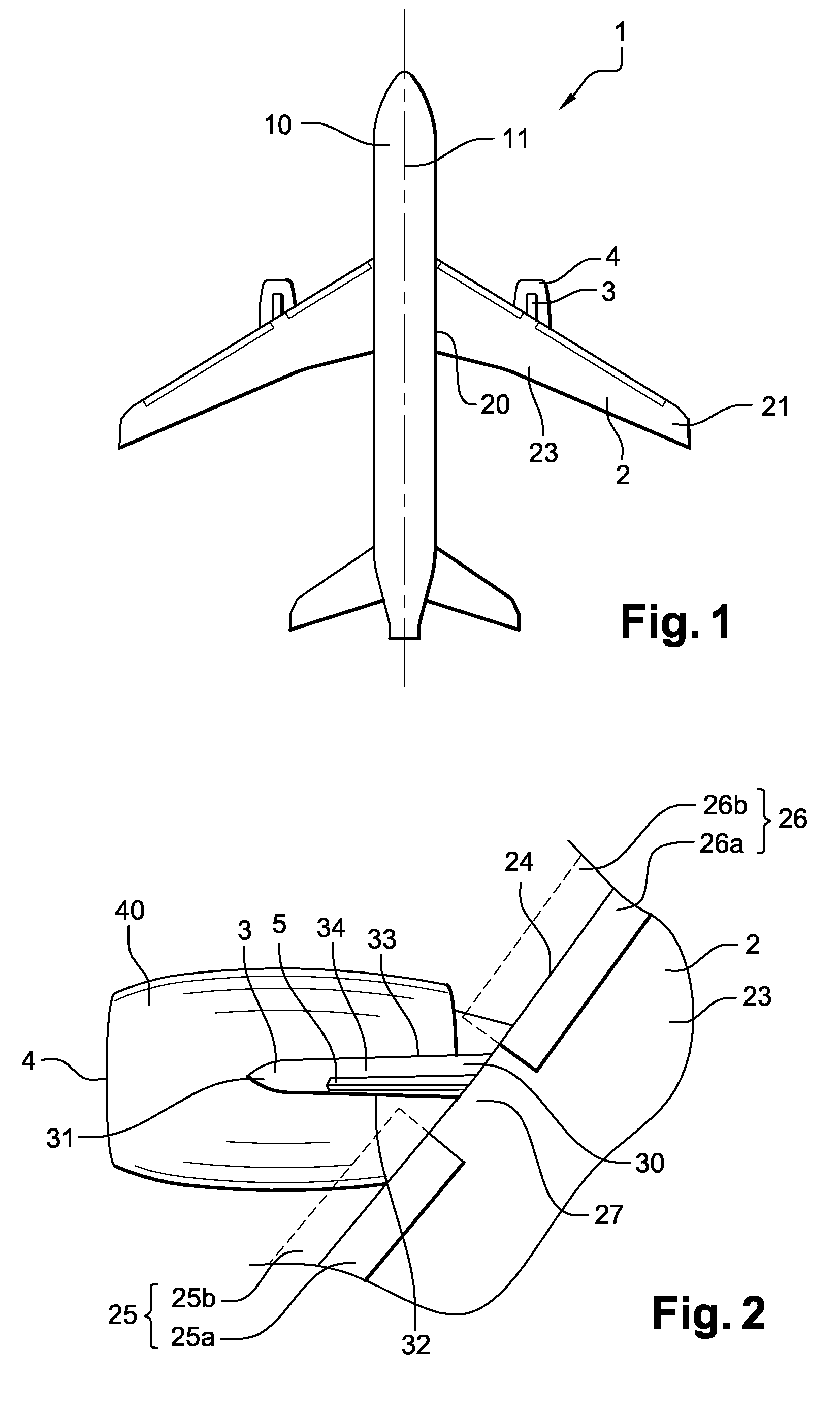 Airplane engine pylon comprising at least one protruding element to generate a vortex of the airflow